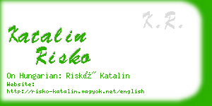 katalin risko business card